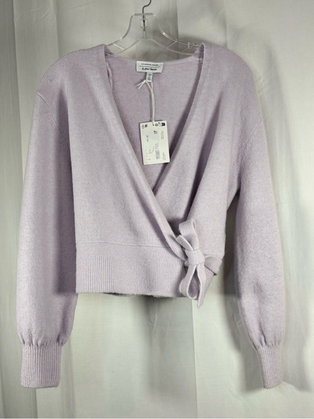 NWT AND OTHER STORIES Lavender Wrap Sweater Size S